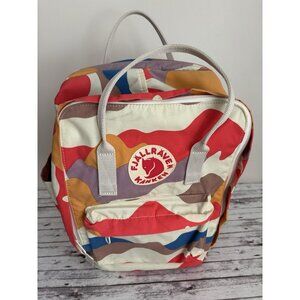 Fjallraven Kanken Art Backpack Striped Camo Multi-Color Large 15” Laptop